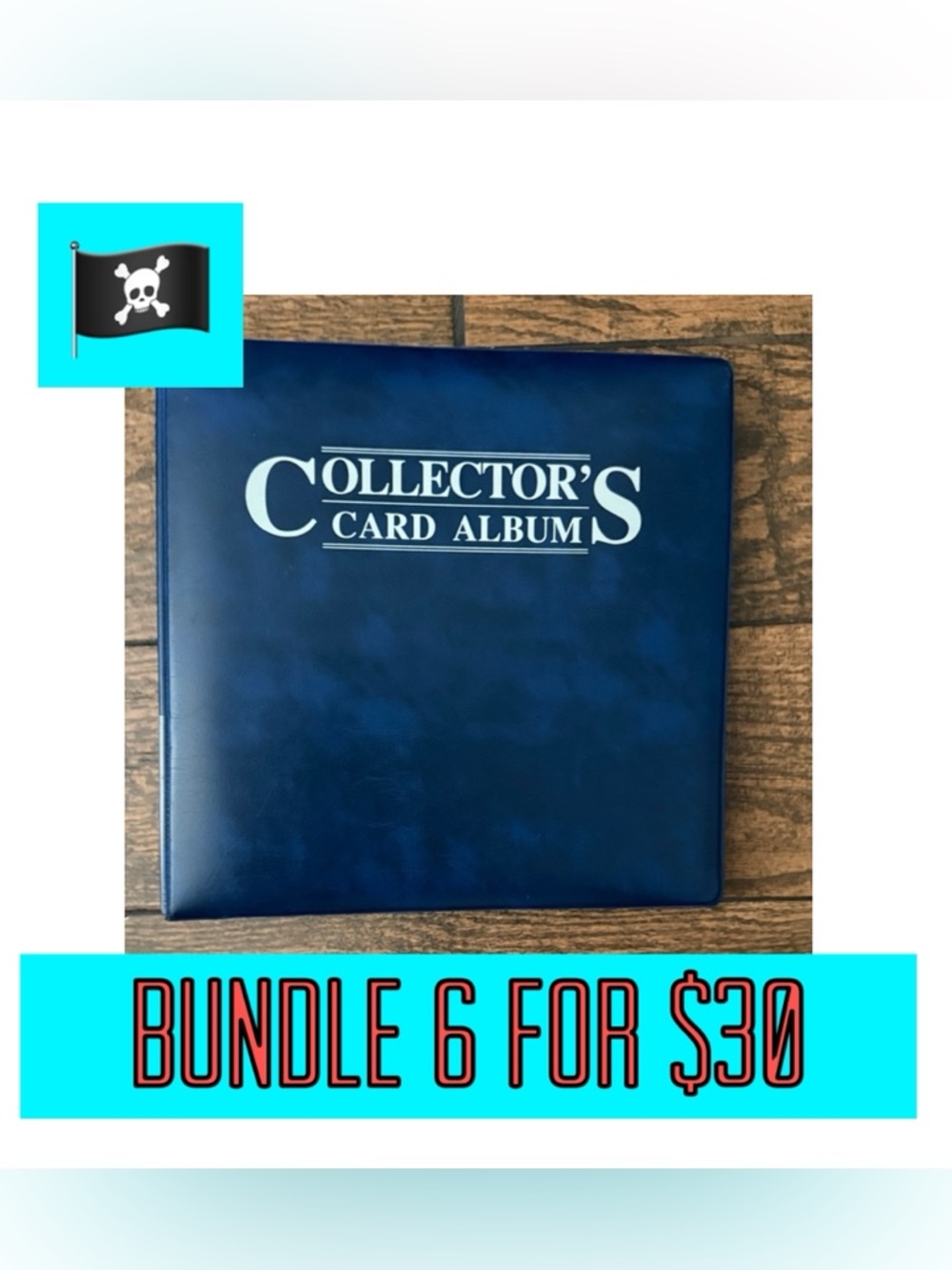 🏴‍☠️6 for $30🏴‍☠️Collector’s Card Binder Padded Cover & Clear Index Spine Slot